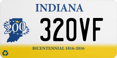 IN license plate 320VF