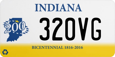 IN license plate 320VG
