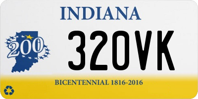 IN license plate 320VK