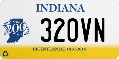 IN license plate 320VN