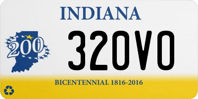 IN license plate 320VO