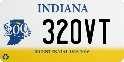 IN license plate 320VT