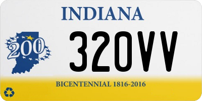 IN license plate 320VV