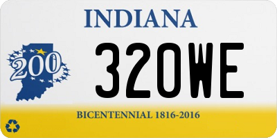 IN license plate 320WE