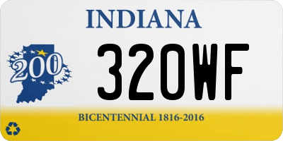 IN license plate 320WF