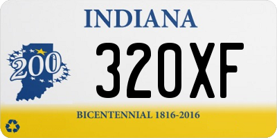 IN license plate 320XF