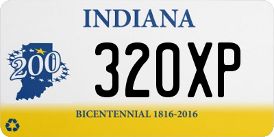 IN license plate 320XP