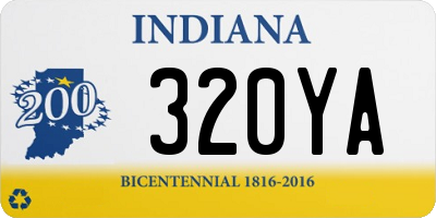 IN license plate 320YA