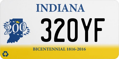 IN license plate 320YF