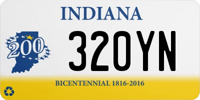 IN license plate 320YN