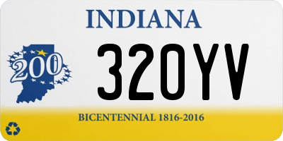 IN license plate 320YV