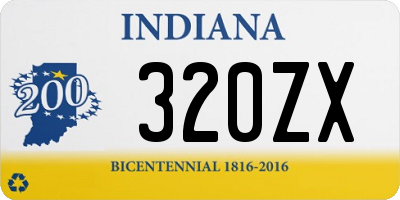 IN license plate 320ZX