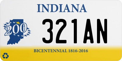 IN license plate 321AN