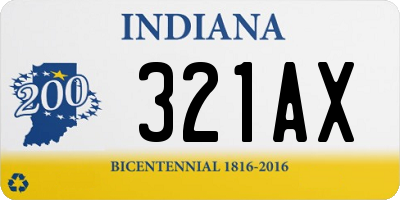 IN license plate 321AX