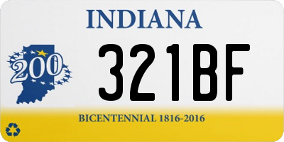 IN license plate 321BF