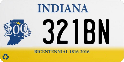 IN license plate 321BN