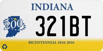 IN license plate 321BT