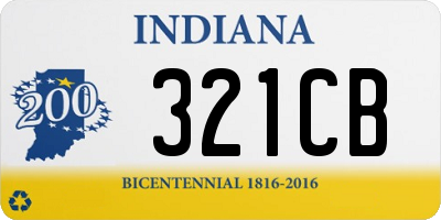 IN license plate 321CB