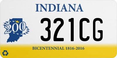 IN license plate 321CG