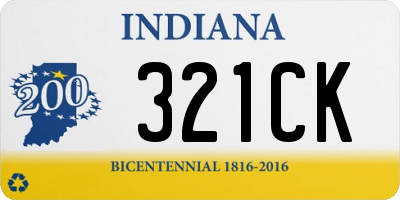 IN license plate 321CK