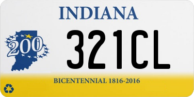 IN license plate 321CL