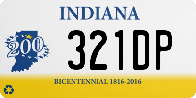 IN license plate 321DP