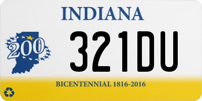 IN license plate 321DU