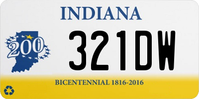 IN license plate 321DW