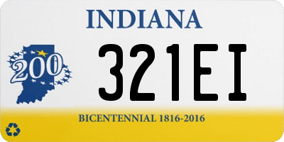 IN license plate 321EI