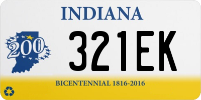 IN license plate 321EK