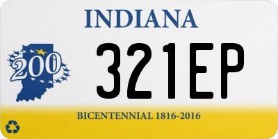 IN license plate 321EP