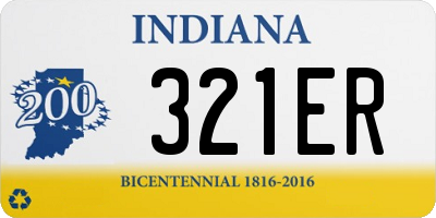 IN license plate 321ER