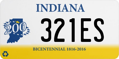 IN license plate 321ES