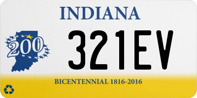 IN license plate 321EV