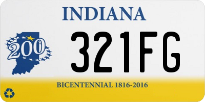 IN license plate 321FG