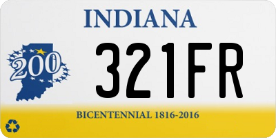 IN license plate 321FR