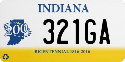 IN license plate 321GA