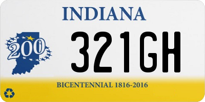 IN license plate 321GH