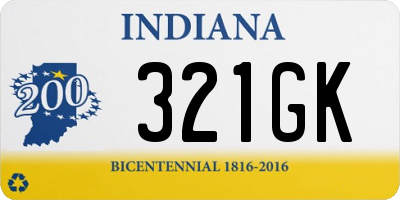 IN license plate 321GK