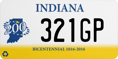 IN license plate 321GP