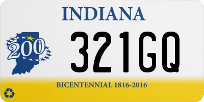 IN license plate 321GQ