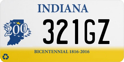 IN license plate 321GZ