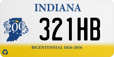 IN license plate 321HB