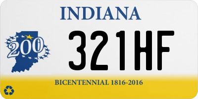 IN license plate 321HF