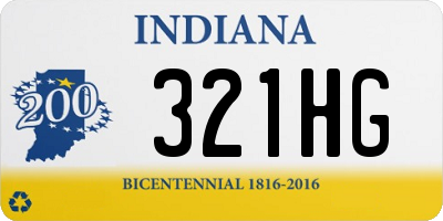 IN license plate 321HG