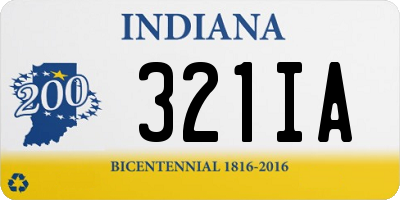 IN license plate 321IA