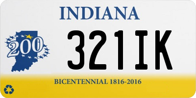 IN license plate 321IK