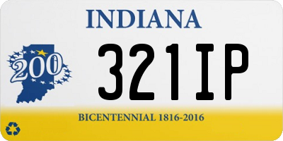 IN license plate 321IP