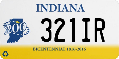 IN license plate 321IR