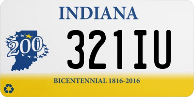 IN license plate 321IU